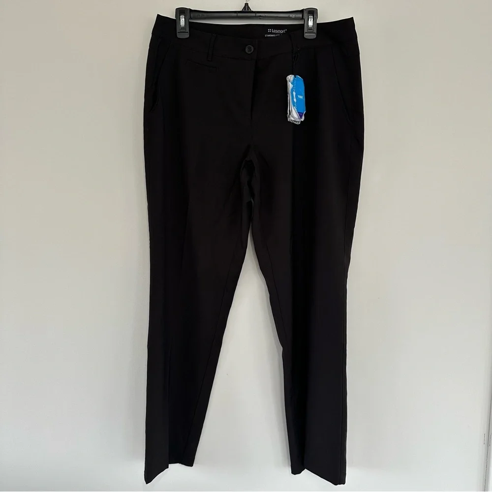 NWT Lesmart Women's Black Pants Standard Fit Golf Series Size 12 - Picture 1 of 6
